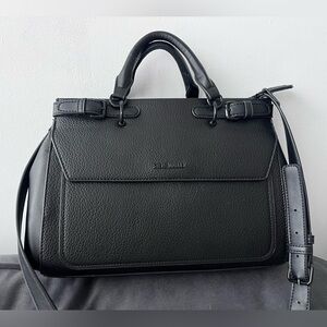 Steve Madden Black Leather Satchel Handbag